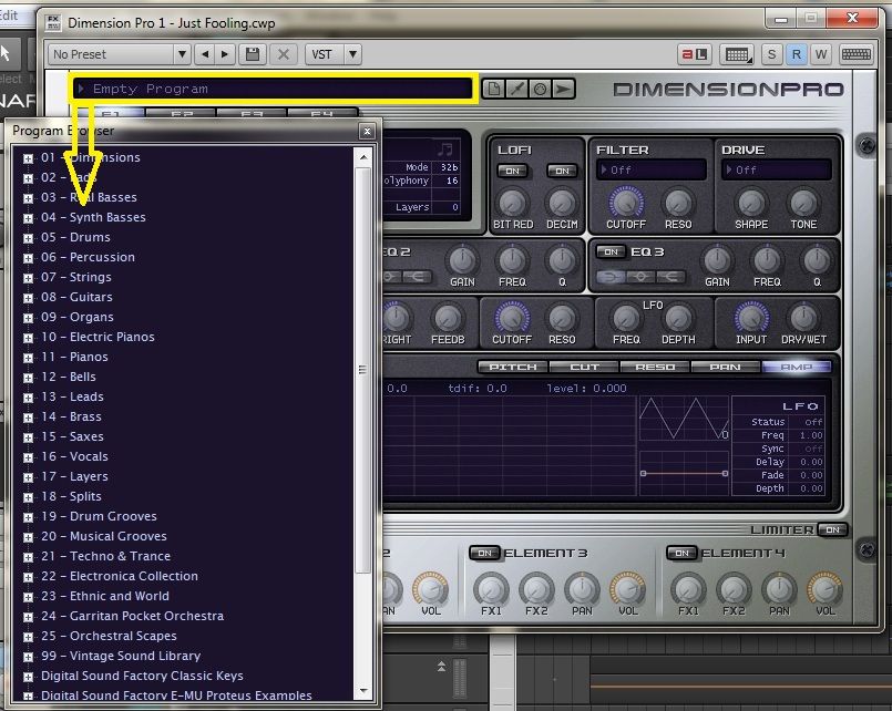 I can't figure out how to use Dimension Pro | Cakewalk Forums